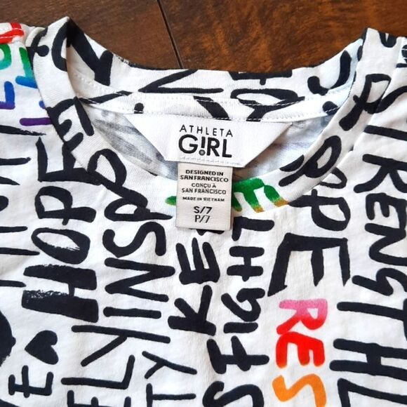Athleta Girl Pride Size‎ Small (7) Organic Cotton Multi Explore Tank - Picture 7 of 8